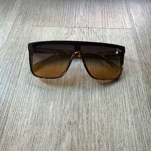 quay australia nightfall tortoise black gold fade mirrored shield sunglasses NEW